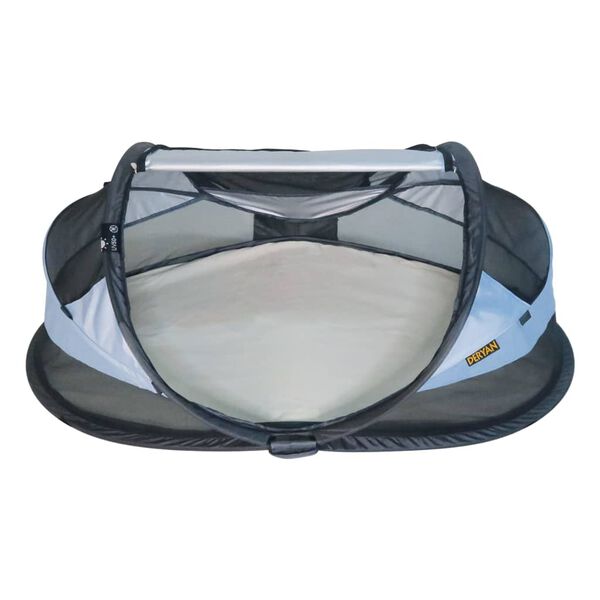 DERYAN Pop-up Reisebett mit Moskitonetz Baby Luxe Blau