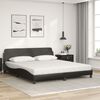 vidaXL Bett mit Matratze "Dover" Schwarz 180x200 cm Kunstleder