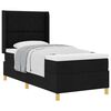 vidaXL Boxspringbett mit Matratze Schwarz 100 x 200 cm Stoff