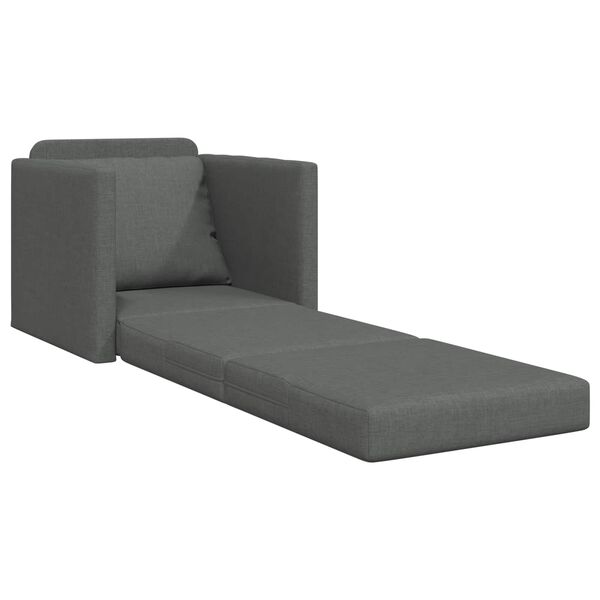 vidaXL Schlafsofa 60cm Dunkelgrau Stoff