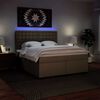 vidaXL Boxspringbett Matratze Cappuccino-Braun 180x200 cm Kunstleder