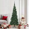 vidaXL Eckiger k&uuml;nstlicher Weihnachtsbaum Gr&uuml;n 180 cm PVC und Metall