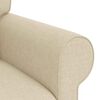 vidaXL Sofa 60cm Creme Metall