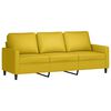 vidaXL 3-Sitzer-Sofa mit Hocker Gelb 180 cm Samt
