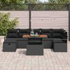 vidaXL Garten-Sofa-Set 8 pcs Schwarz Poly-Rattan