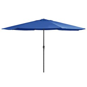 vidaXL Sonnenschirm mit Metall-Mast 390 cm Azurblau