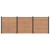 vidaXL zaunset 3 stk. 526 x 186 cm WPC und Aluminium Braun