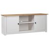 vidaXL TV-Schrank Wei&szlig; 120x40x50 cm Massivholz Panama-Kiefer
