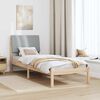 vidaXL Bettgestell Braun und hellgrau 75 x 190 cm Massivholz Kiefer