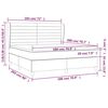 vidaXL Boxspringbett mit Matratze Creme 180x200 cm Stoff