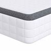 vidaXL Matratze Mittelweich 90 x 200 cm Wei&szlig; und Grau