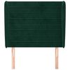 vidaXL Kopfteil mit Ohren Dunkelgr&uuml;n 83x23x118/128 cm Samt