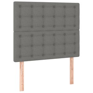 vidaXL Kopfteil Dunkelgrau 80 x 5 x 118/128 cm Stoff