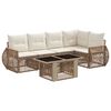 vidaXL Gartensofa-set 6 stk. Beige und Cremewei&szlig; Poly-Rattan