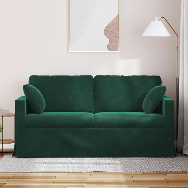 vidaXL Sofa Dunkelgr&uuml;n Gesamtabmessungen: 158 x 78 x 80 cm (B x T x H)