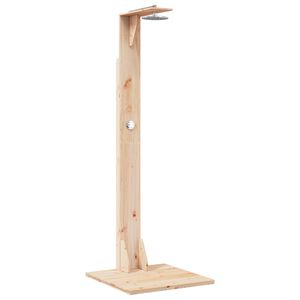 vidaXL Gartendusche 214,5 cm Massivholz Kiefer und Edelstahl Natur