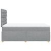 vidaXL Boxspringbett mit Matratze Hellgrau 120x190 cm Stoff