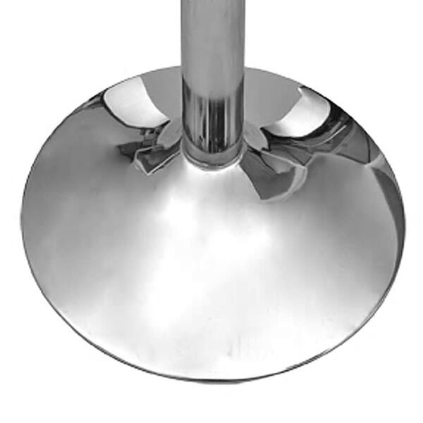 vidaXL Bartisch MDF mit 1 Stahlbein Hochglanz Weiß