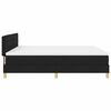 vidaXL Boxspringbett mit Matratze Schwarz 180 x 200 cm Stoff