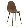 vidaXL Esszimmerst&uuml;hle 2 Stk. Braun Stoff