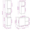 vidaXL 3-tlg. Badmöbel-Set Sonoma-Eiche Holzwerkstoff