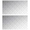 vidaXL Stufenmatten 2 stk. 90 x 50 cm Silber Aluminium Rechtwinklig