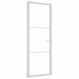 vidaXL Innent&uuml;r 76x201,5 cm Wei&szlig; ESG-Glas und Aluminium