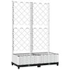 vidaXL Pflanzk&uuml;bel mit Rankgitter Wei&szlig; 80x40x121,5 cm PP