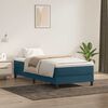 vidaXL Boxspringbett mit Matratze Dunkelblau 90x210 cm Samt