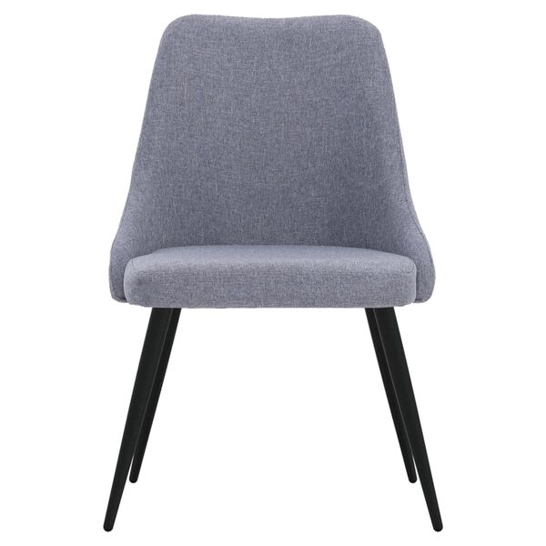 vidaXL Esszimmerst&uuml;hle 2 Stk. Hellgrau Stoff