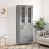 vidaXL Highboard Betongrau 69,5x34x180 cm Holzwerkstoff