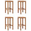 vidaXL Barhocker 4 Stk. Massivholz Teak