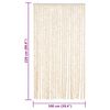 vidaXL Fliegenvorhang Beige und Wei&szlig; 100x220 cm Chenille