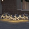 vidaXL LED Rentiere mit 180 LEDs 6 pcs Gold PET