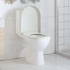 vidaXL Toilettensitz mit Absenkautomatik und Quick-Release Wei&szlig; Eckig