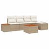 vidaXL Gartensofa-set 6 stk. Beige Poly Rattan