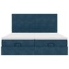vidaXL Ottoman-Bett mit Matratzen Dunkelblau 180x200 cm Samt