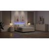 vidaXL Boxspringbett mit Matratze mit LED Creme 140 x 190 cm Stoff