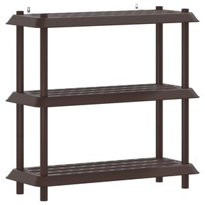 vidaXL Regaleinheit 3 Ebenen 100 x 40 x 96 cm PP Braun