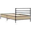 vidaXL Bettgestell Sonoma-Eiche 90x190 cm Holzwerkstoff und Metall
