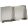 vidaXL St&uuml;tzmauer 2 stk. 40 x 12 x 30 cm Edelstahl Silber