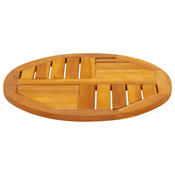 vidaXL Tischplatte &Oslash;50x2 cm Rund Massivholz Akazie