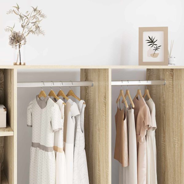 vidaXL Kleiderstange 12 pcs Silber 764 x 15 x 29 mm Aluminiumlegierung