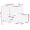 vidaXL Nachttisch 2 pcs Hellbraun 40 x 33 x 46 cm Massivholz Akazie