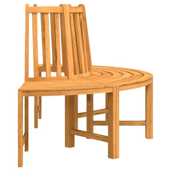 vidaXL Baumbank Halbrund &Oslash;160 cm Massivholz Teak