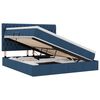 vidaXL Aufbewahrungsbett mit Matratze Blau 180 x 200 cm Stoff