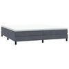 vidaXL Boxspringbett mit Matratze Dunkelgrau 180x210 cm Samt