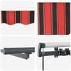 vidaXL Markise Manuell Einziehbar mit LED 450x300 cm Orange & Braun