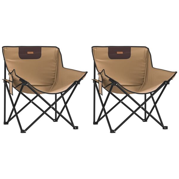 vidaXL Campingstühle 2 Stk. mit Tasche Klappbar Braun