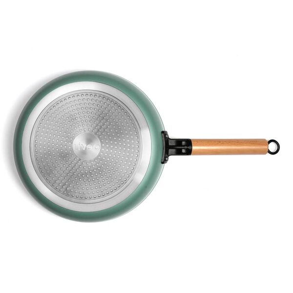 Livoo 2-tlg. Bratpfannen-Set mit Holzgriffen Gr&uuml;n